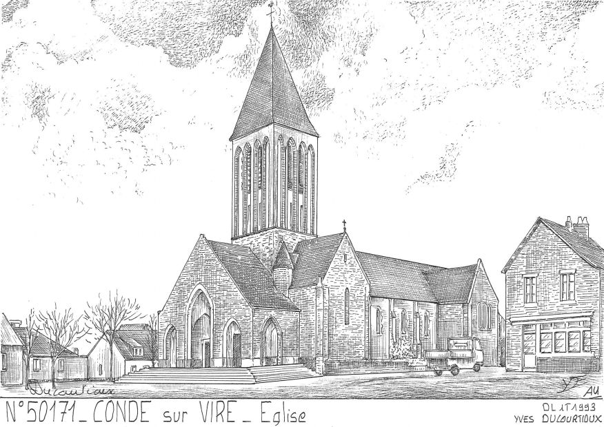N 50171 - CONDE SUR VIRE - église